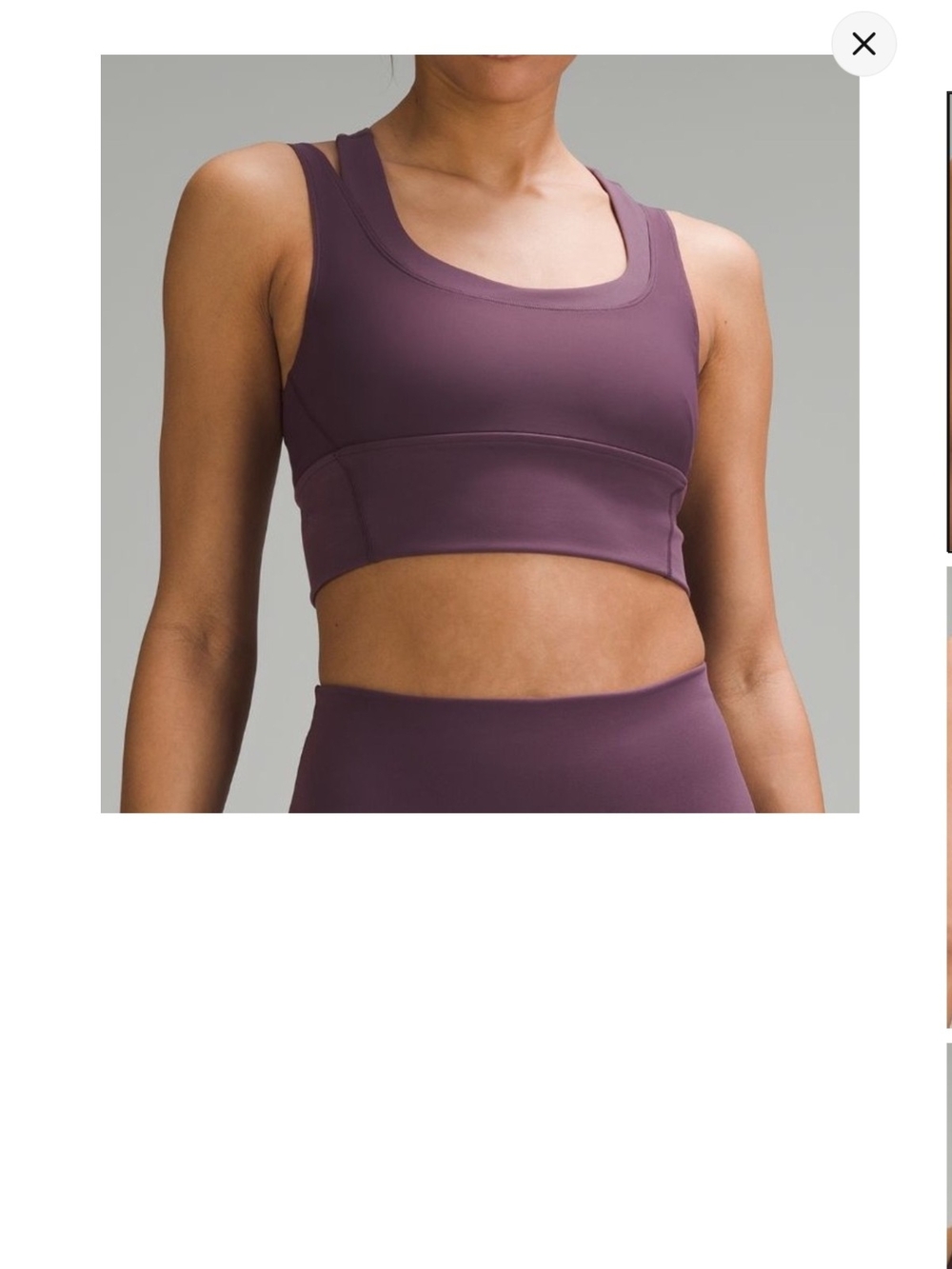 Lululemon NWT Wunder Train Mesh Racerback Bra - Grape